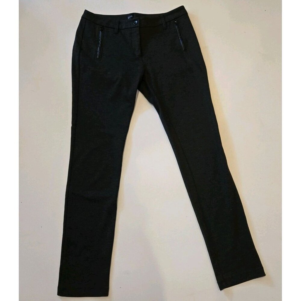 Saks Fifth Avenue Black Label Women Dark Gray Trousers Dress Pants Rayon Spandex